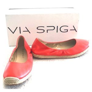 COPY - Via Spiga red leather flats